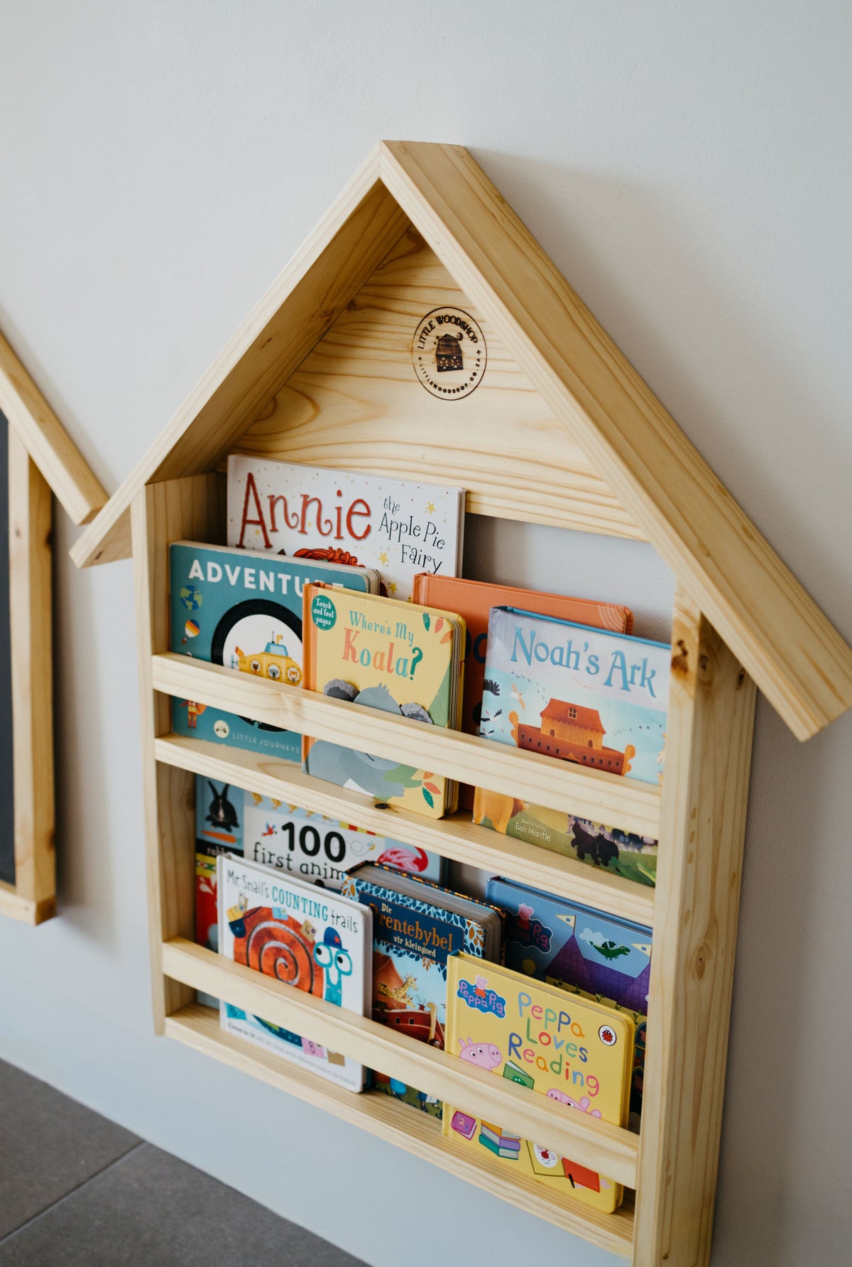 House Book shelf and Chalk board combo