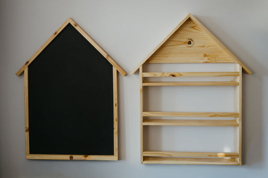 House Book shelf and Chalk board combo